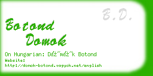 botond domok business card
